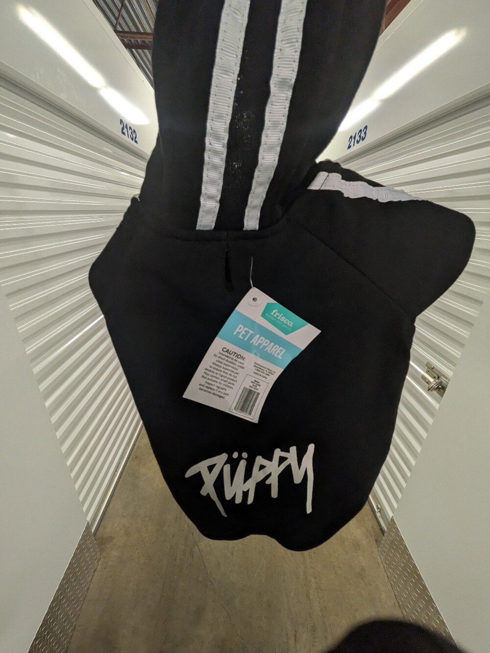 Frisco Brand Black & White 'Puppy' Dog Hoodie - Pet Apparel